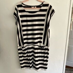 Roxy Seas The Day Striped T-Shirt Dress XL NWT